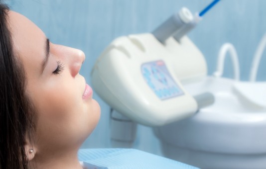 Dental patient resting in calm and relaxing dental office