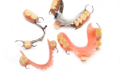 partial dentures on a table