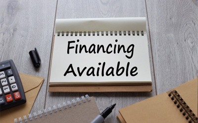 financing available written on notepad  