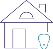 Animated building and tooth
