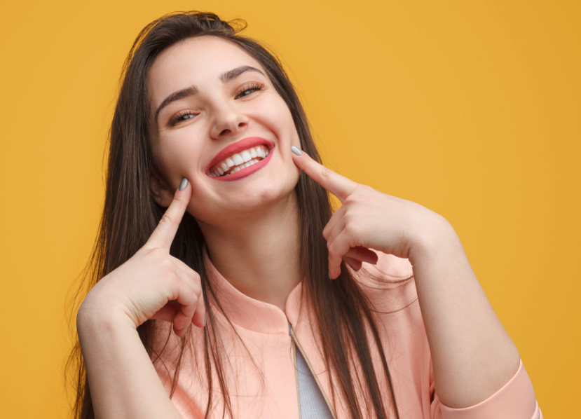 Woman smiling